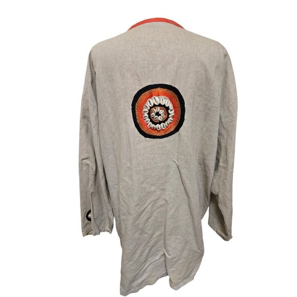 Womens Vintage Tunic Cardigan Topper Plus Size 22 Ethnic Theme Shells - Picture 3 of 8